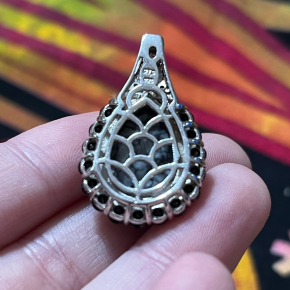 Chuck Clemency STS White Buffalo Turquoise Tanzanite Onyx Sterling Pendant - Picture 4 of 6